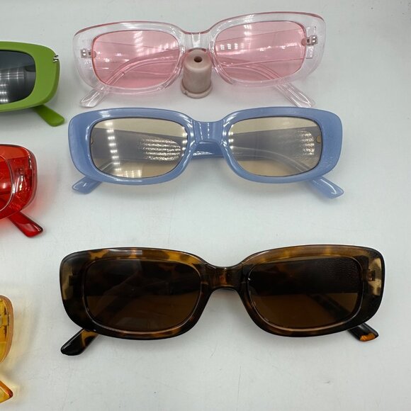 Box Of 10 Trendy Sunglasses Assorted Colors Styles Unisex Fashion Eyewear Props - Picture 4 of 16